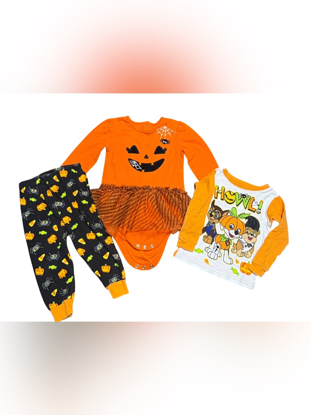 Baby 18M 3pc Halloween Outfit Pumpkin Jack O Lantern Paw Patrol